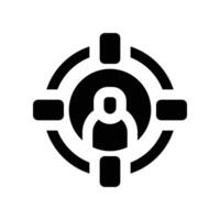 target talent icon. glyph icon for your website, mobile, presentation, and logo design. vector