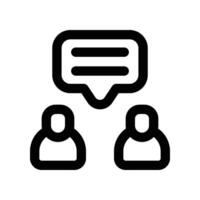 employee discussion icon. line icon for your website, mobile, presentation, and logo design. vector