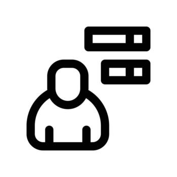 profile icon. line icon for your website, mobile, presentation, and logo design. vector