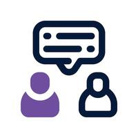 dialogue icon. dual tone icon for your website, mobile, presentation, and logo design. vector