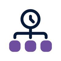 time management icon. dual tone icon for your website, mobile, presentation, and logo design. vector