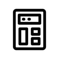 calculator icon. line icon for your website, mobile, presentation, and logo design. vector