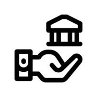 banking service icon. line icon for your website, mobile, presentation, and logo design. vector