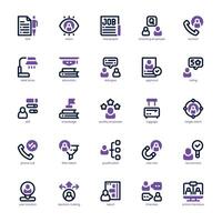 Hiring Process icon pack for your website, mobile, presentation, and logo design. Hiring Process icon dual tone design. graphics illustration and editable stroke. vector