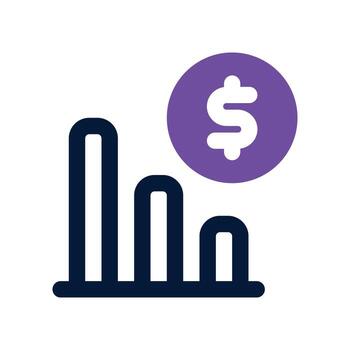 decrease icon. dual tone icon for your website, mobile, presentation, and logo design. vector