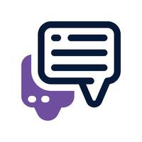chat icon. dual tone icon for your website, mobile, presentation, and logo design. vector