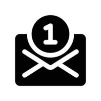 email icon. glyph icon for your website, mobile, presentation, and logo design. vector