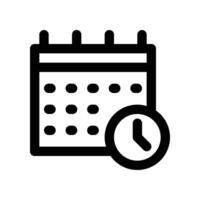 calendar icon. line icon for your website, mobile, presentation, and logo design. vector