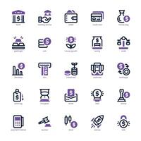 Banking Service icon pack for your website, mobile, presentation, and logo design. Banking Service icon dual tone design. graphics illustration and editable stroke. vector