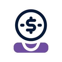 dinero ubicación icono. doble tono icono para tu sitio web, móvil, presentación, y logo diseño. vector