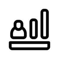 employee growth icon. line icon for your website, mobile, presentation, and logo design. vector