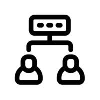organization icon. line icon for your website, mobile, presentation, and logo design. vector