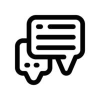 chat icon. line icon for your website, mobile, presentation, and logo design. vector