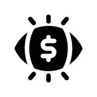 vision icon. glyph icon for your website, mobile, presentation, and logo design. vector