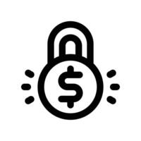lock icon. line icon for your website, mobile, presentation, and logo design. vector