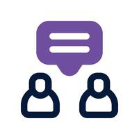 employee discussion icon. dual tone icon for your website, mobile, presentation, and logo design. vector