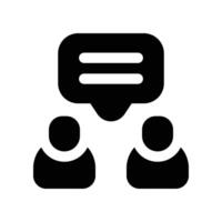 employee discussion icon. glyph icon for your website, mobile, presentation, and logo design. vector