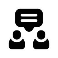 employee discussion icon. glyph icon for your website, mobile, presentation, and logo design. vector