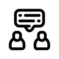 dialogue icon. line icon for your website, mobile, presentation, and logo design. vector