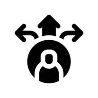 decision making icon. glyph icon for your website, mobile, presentation, and logo design. vector