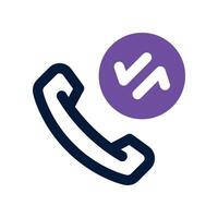 phone call icon. dual tone icon for your website, mobile, presentation, and logo design. vector
