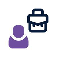employee icon. dual tone icon for your website, mobile, presentation, and logo design. vector