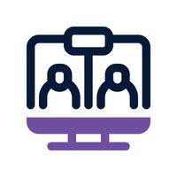 online interview icon. dual tone icon for your website, mobile, presentation, and logo design. vector