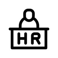 human resource icon. line icon for your website, mobile, presentation, and logo design. vector