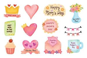 Mother's Day Cute Hand Drawn Element vector