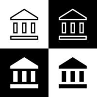 Bank building icon in simple style. Museum university concept vector