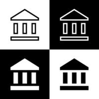 Bank building icon in simple style. Museum university concept vector