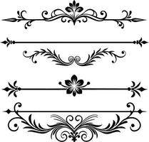 decorative borders and scroll designs vector