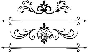 a set of decorative scroll designs vector