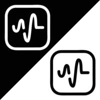 Voice message app Icon, Outline style, isolated on Black and White Background. vector