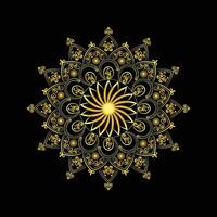 Golden gradient mandala background vector