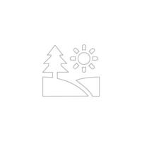 Park icon set. Containing forest, barbecue, camp, bench, picnic and playground icons. vector