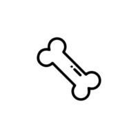 Bone flat icon. line icon. vector