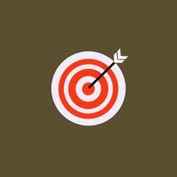 Arrow hitting target. Business concept. sticker concept. vector