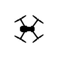 zumbido cámara o uav silueta, plano estilo, lata utilizar para Arte ilustración, aplicaciones, sitio web, pictograma, logo gramo, o gráfico diseño elemento vector