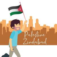 Inshallah Palestine will be victorious. Palestine Zindabad Background design vector