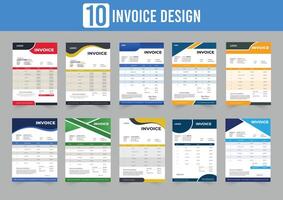 Invoice minimal design template vector