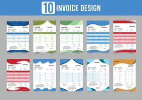 Invoice minimal design template vector