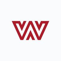 Initial letter W logo template vector