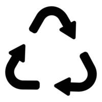 Recycle symbol icon. Recycle or recycling arrows icon. recycle sign vector