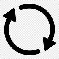 Recycle symbol icon. Recycle or recycling arrows icon. recycle sign vector