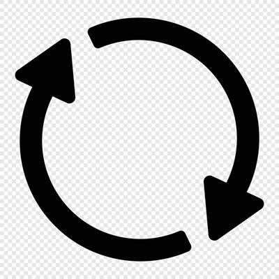 Recycle symbol icon. Recycle or recycling arrows icon. recycle sign