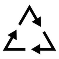 reciclar símbolo icono. reciclar o reciclaje flechas icono. reciclar firmar vector