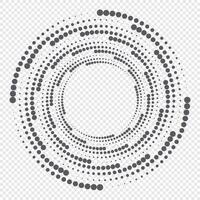 Halftone circular dotted frame. Round dotted frame. rotating dotted circles design. Round border icon. Round logo vector