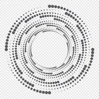 Halftone circular dotted frame. Round dotted frame. rotating dotted circles design. Round border icon. Round logo vector