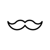 Mustache, moustache icon in line style design isolated on white background. Editable stroke. vector